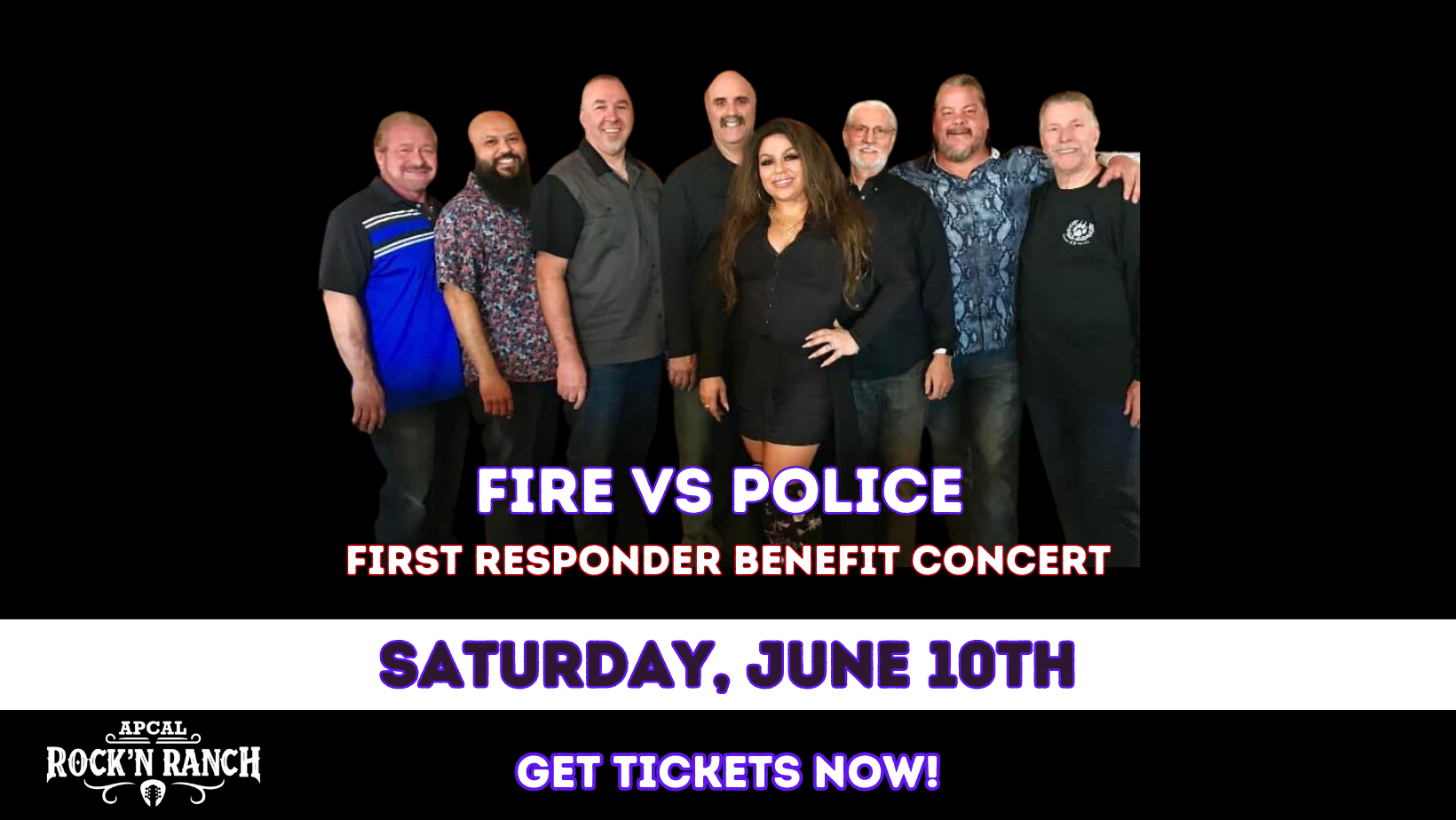 Guns & Hoses - First Responder Benefit Concert - Saturday, June 10, 2023 - ApCal Rock'N Ranch - Madera, CA